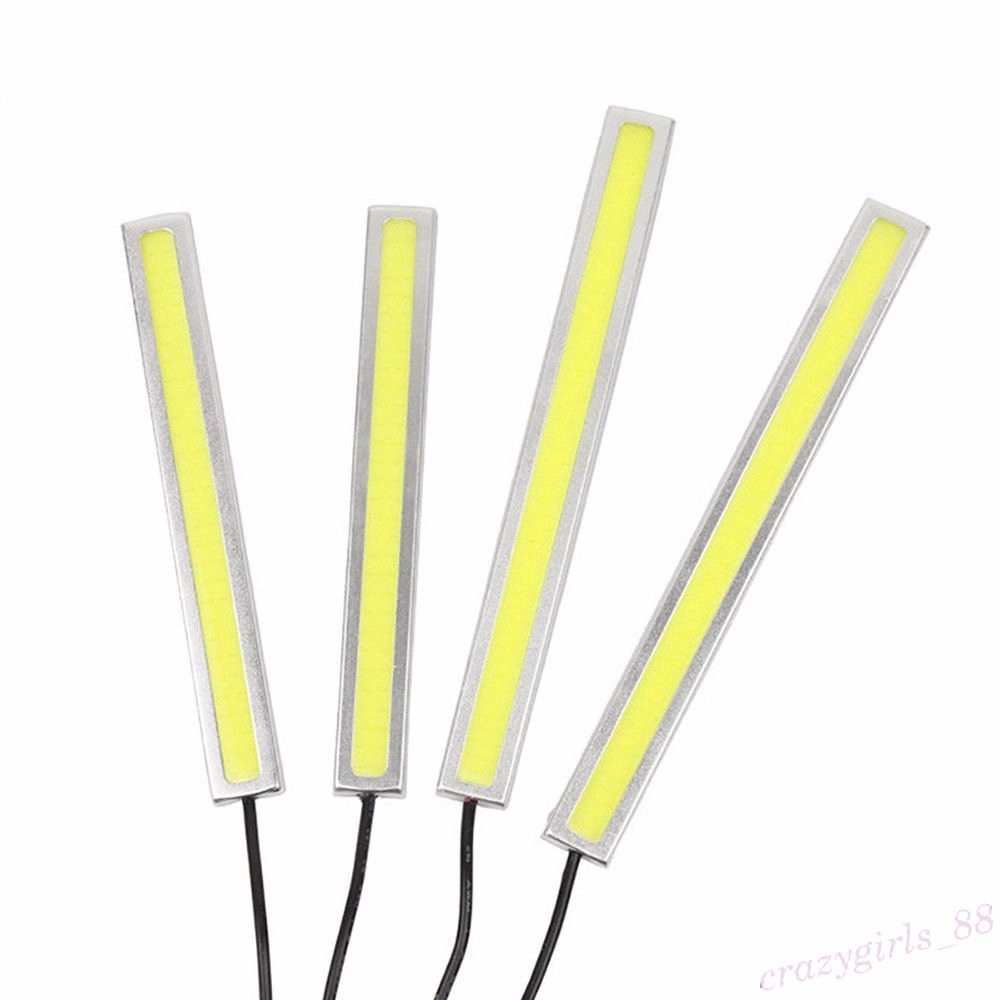 Set 2 thanh đèn LED COB không thấm nước 12V dài 17cm cho xe hơi