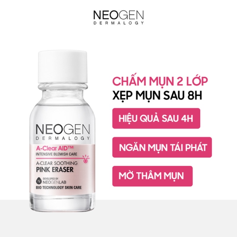 Dung dịch chấm mụn Neogen A clear Acne soothing pink eraser