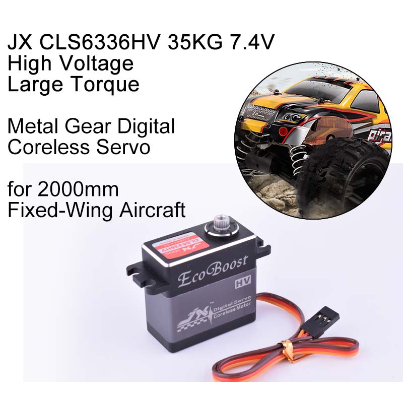 Động cơ Servo không lõi kỹ thuật số JX CLS6336HV 35KG 6-7.4V bánh răng kim loại cho xe đồ chơi RC 1/8