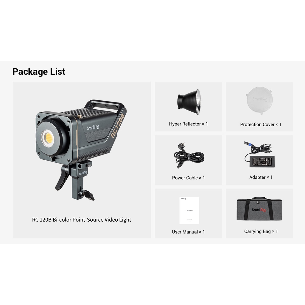 SmallRig RC120B Bi-color Point-Source Video Light 3615  - Đèn LED Studio Chuyên Nghiệp 120W