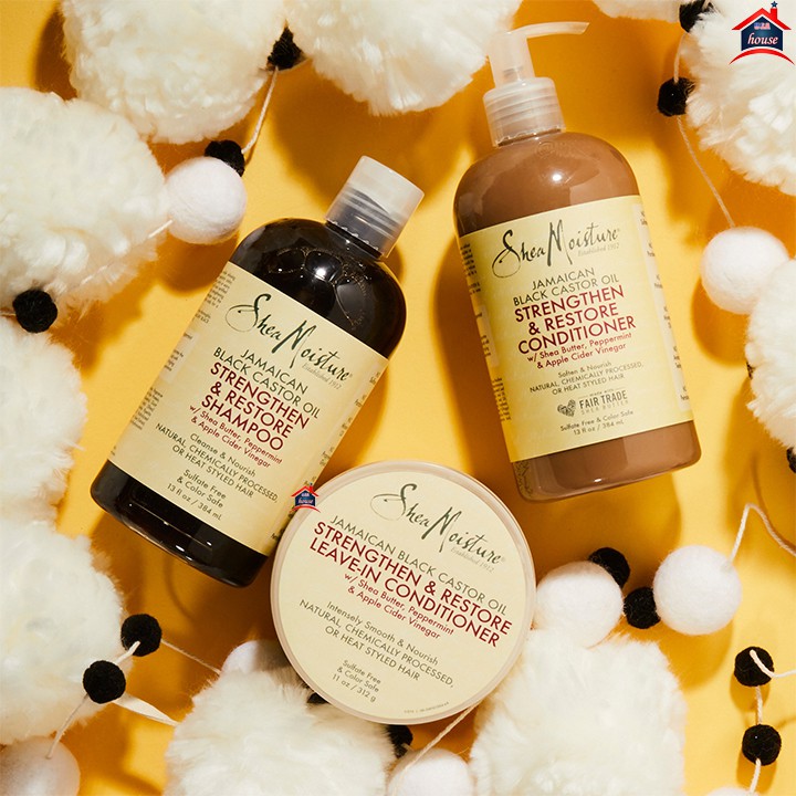 Dầu gội và xả Shea Moisture chiết xuất Thầu dầu đen Jamaican Black Castor Oil 384ml