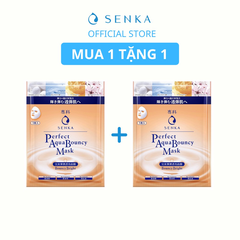 Mặt nạ dưỡng da đàn hồi và sáng mịn SENKA Aqua B Bright Mask 23g