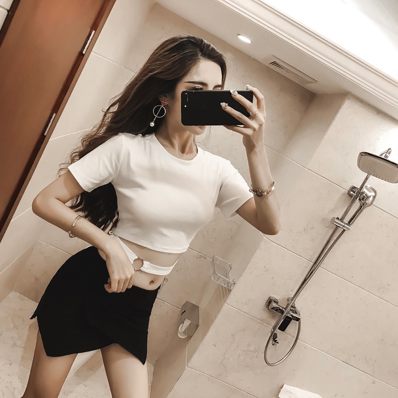 ÁO THUN CROTOP NỊT EO ULZZANG CÁ TÍNH THỜI TRANG NỮ | BigBuy360 - bigbuy360.vn