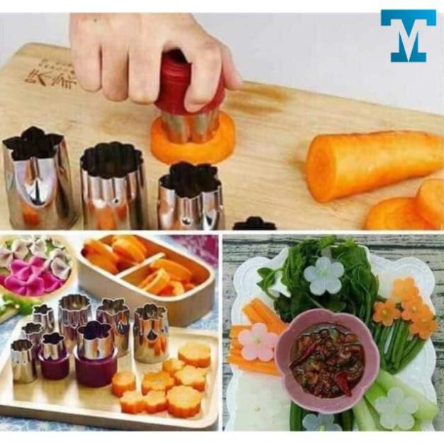 Bộ khuôn cắt tỉa tạo hình rau củ quả 8 món