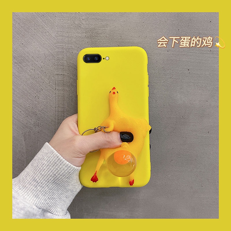 Ốp Điện Thoại Mềm Hình Gà Đẻ Trứng 3d Giảm Căng Thẳng Cho Iphone 5 5s 5se 6 6s 7 8 Plus X Xs Max Xr 11 Pro Max 12