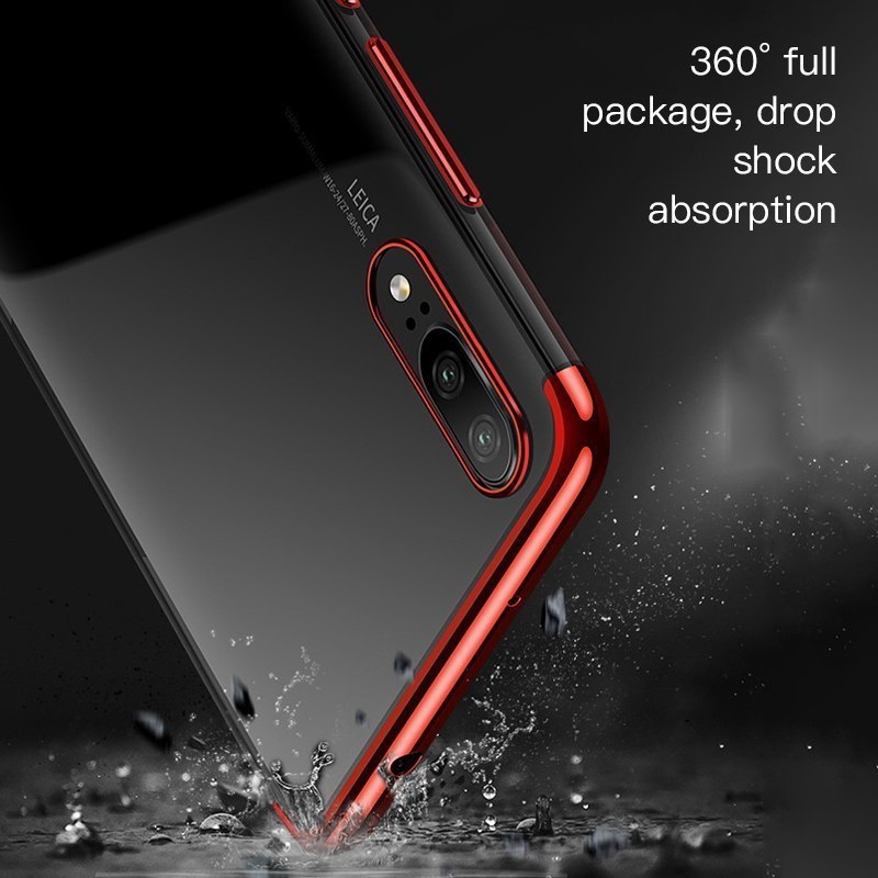 Ốp Lưng Dẻo Trong Suốt Viền Màu Cho Huawei Honor 9x 20 Pro V20 Enjoy 9s 20i 10i Nova 5t