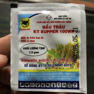 Đầu trâu KT Super 100WP (GA4+GA7) chất điều hòa sinh trưởng, gói 1.5gam longf1