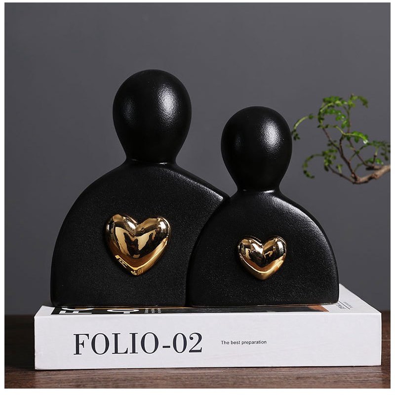 Lọ Hoa Bằng Gốm Hình Cặp Đôi Đơn Giản Hiện Đại Trang Trí Nhà Cửa