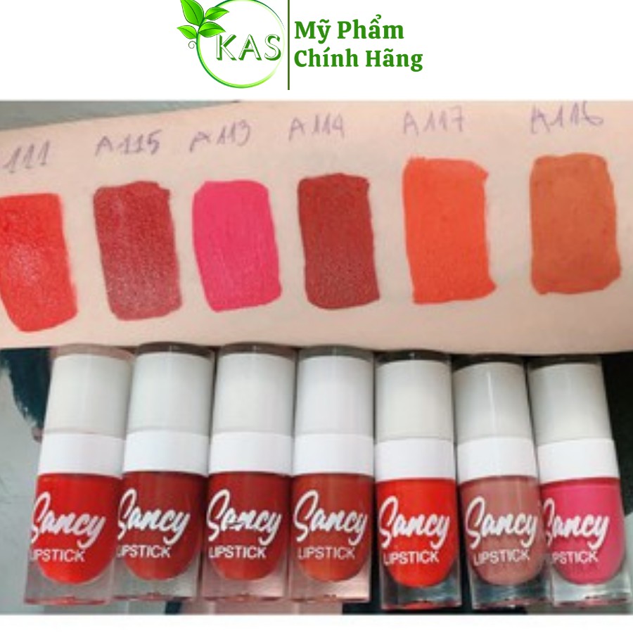 Set 3 Cây Son Dưỡng Môi SANCY MATTE Velvet Tint Nhiều Dưỡng Chất Lên Màu Cực Đep Mềm Mịn Môi Siêu Dễ Thương Chính Hãng