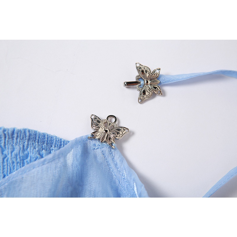 Đầm Xếp Li Không Tay Hở Lưng Có Khóa Cài Thời Trang Dành Cho Nữ