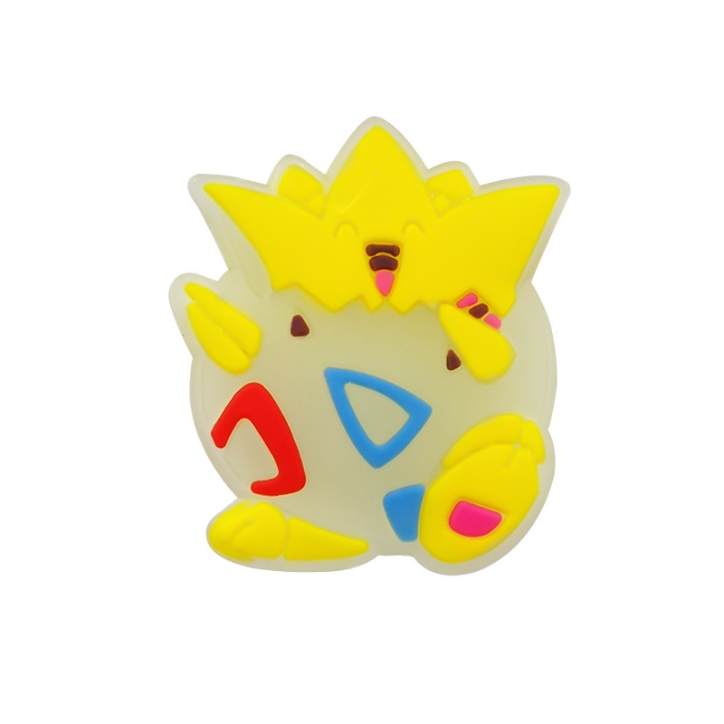 Bộ 2 Khóa Dây Giày DIY Phát Sáng Hình Pikachu Psyduck Dành Cho Trang Trí Giày Trẻ Em