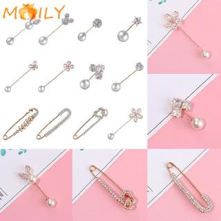 Ghim Cài Áo Hình Hoa Đính Đá Và Ngọc Trai Thanh Lịch