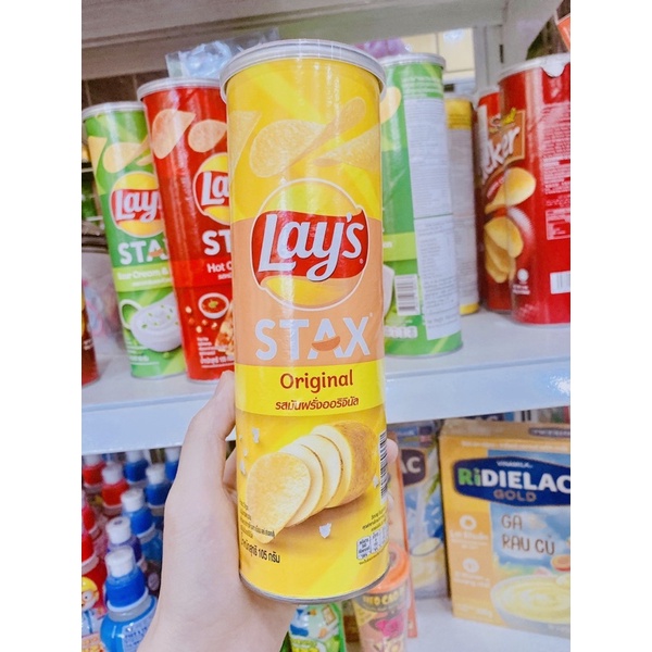 SNACK KHOAI TÂY CHIÊN LAYS POCA (DẠNG ỐNG) VỊ TRUYỀN THỐNG, MỰC SỐT CAY, KEM CHUA VÀ HÀNH TÂY, PHÔ MAI