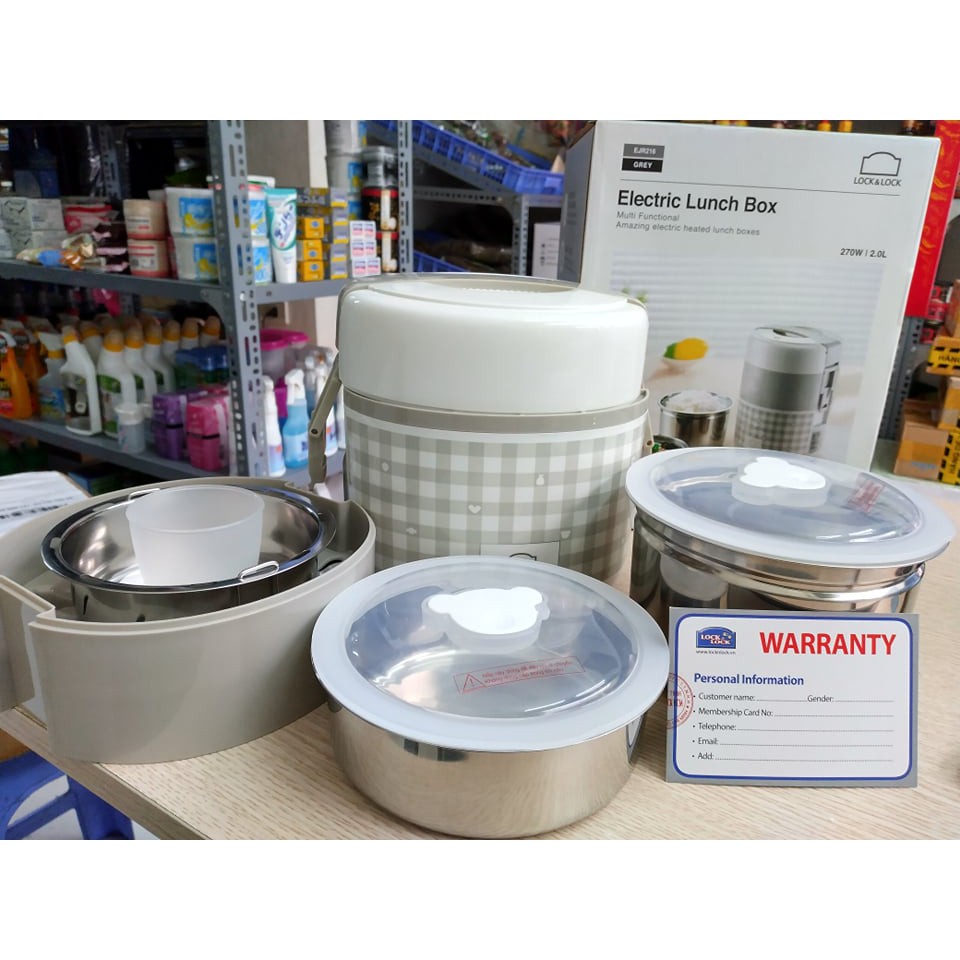Hộp cơm điện Lock&Lock EJR216 - Hàng chính hãng bảo hành 12 tháng tại các showroomm của Lock&Lock.