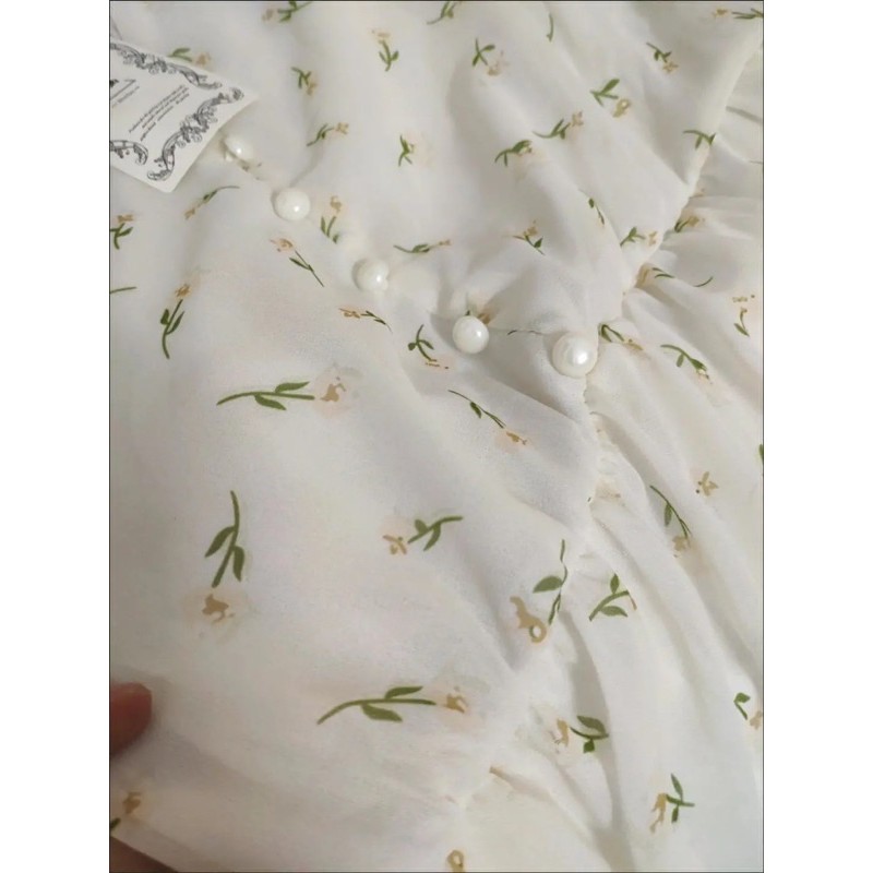 VÁY HOA NHÍ UZZLANG DÁNG DÀI HÀNG QUẢNG CHÂU 2 LỚP | BigBuy360 - bigbuy360.vn