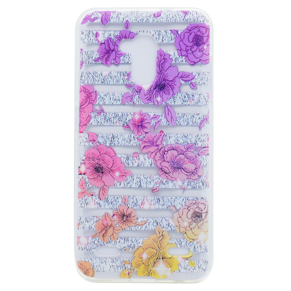 For ZTE V7 Lite Flower Flexible Soft TPU Case Cover