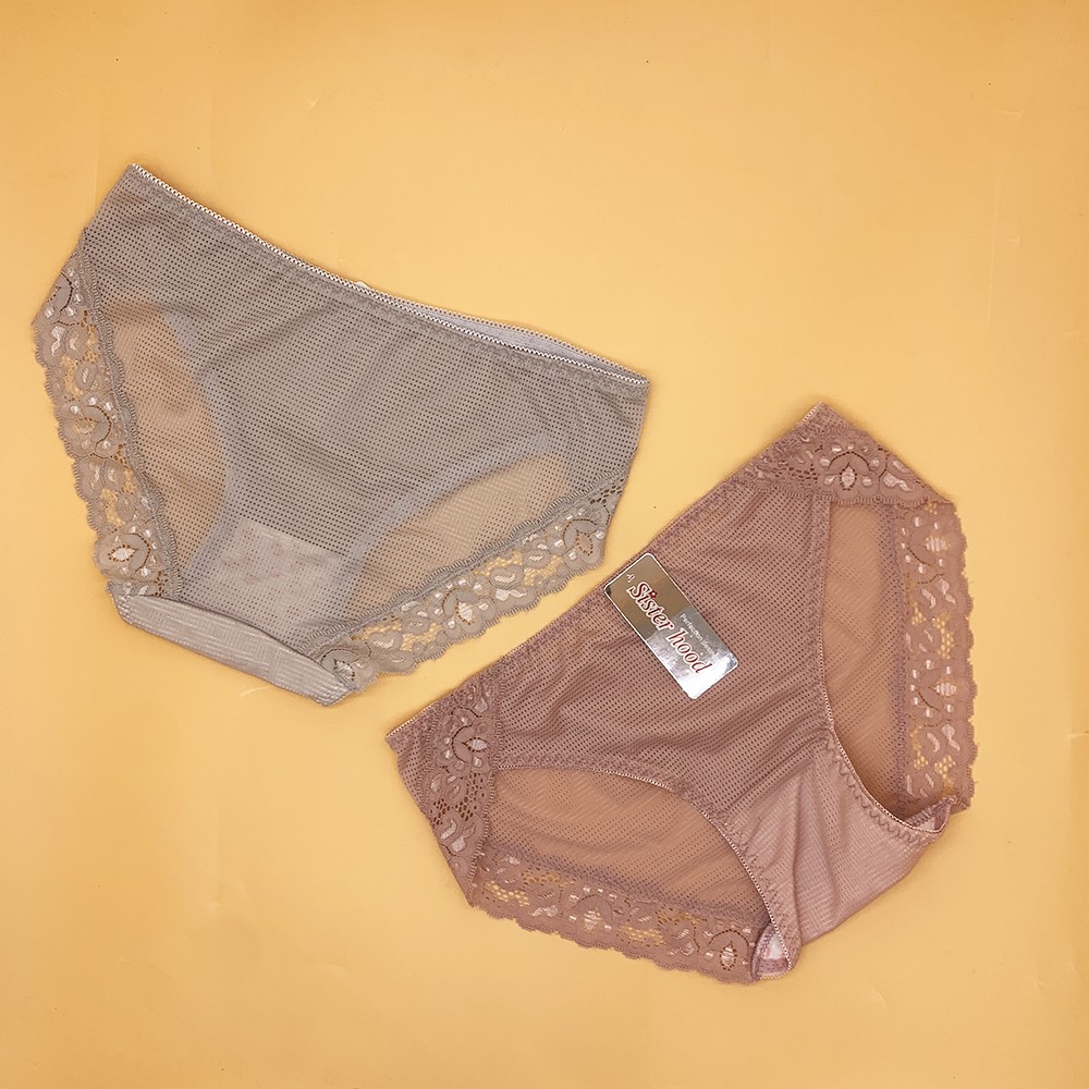 Quần lót nữ lưới phối ren mỏng thoáng mát nhẹ cho mông 85-92cm , quần chíp ren không gian eva KGE | BigBuy360 - bigbuy360.vn
