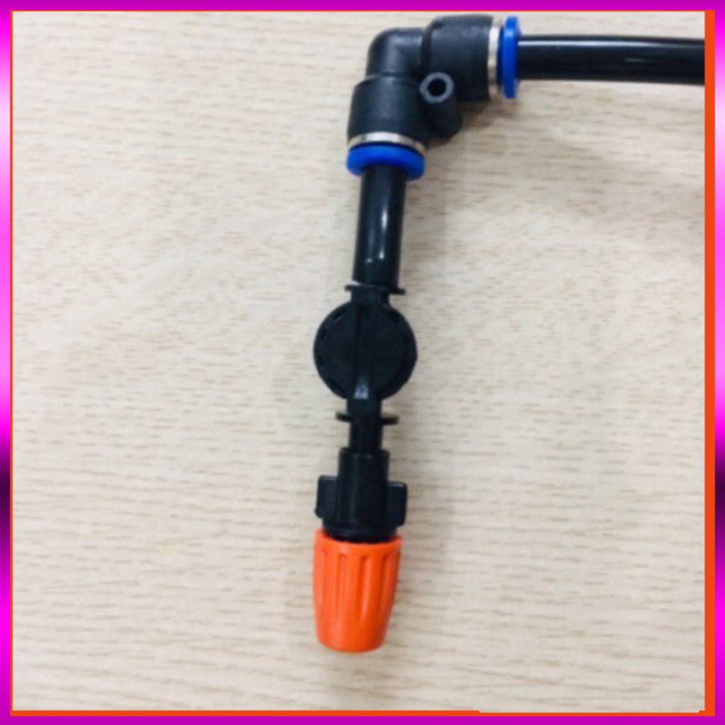 [GIÁ TỐT]  Béc phun sương 1 hướng nhựa cam chân góc 8mm lắp cuối đường ống (1tia)