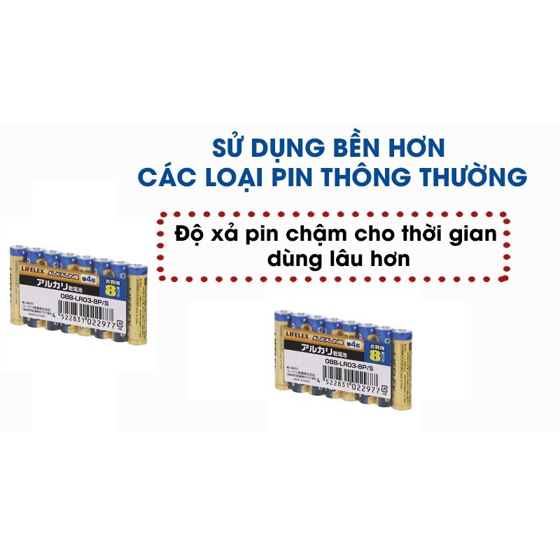 Pin AAA-AA công nghệ mới ALKALINE - Hàng nôi địa Nhật