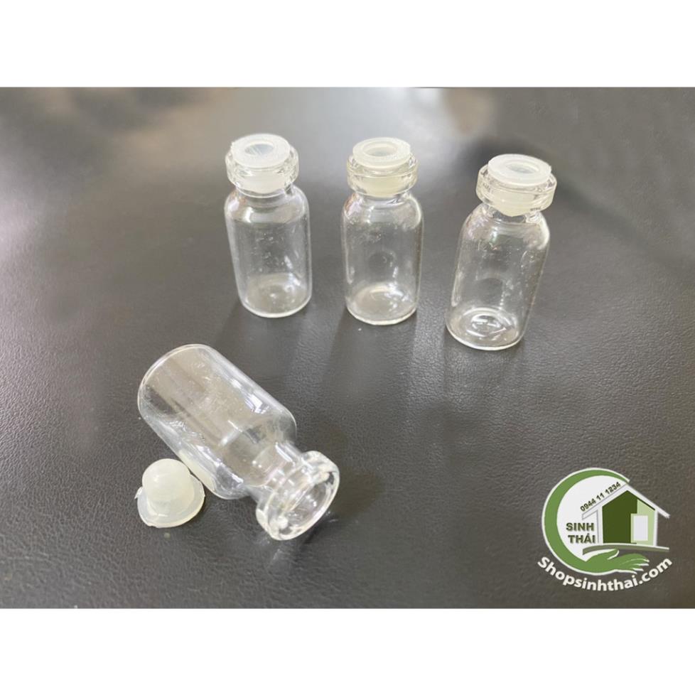 Lọ thủy tinh nắp trắng, hũ nhỏ 3.5cm x 1.5cm, chai hũ thủy tinh đựng chất lỏng, tinh dầu, kim tuyến, mỹ phẩm, cườm