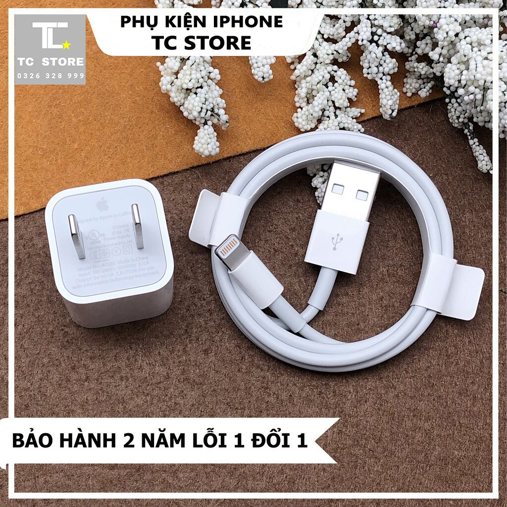 Sạc iPhone Xs Max Bóc Máy - Bộ Sạc Vuông cho iPhone Không Loạn Cảm Ứng Chính Hãng Apple - Bảo Hành 1 Năm 1 Đổi 1✅