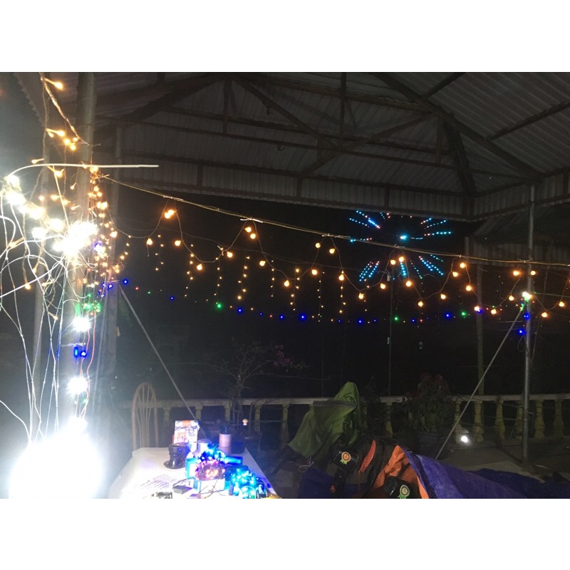 Led Nháy Rèm thả 5M 24 Sợi Trang trí và chơi Tết