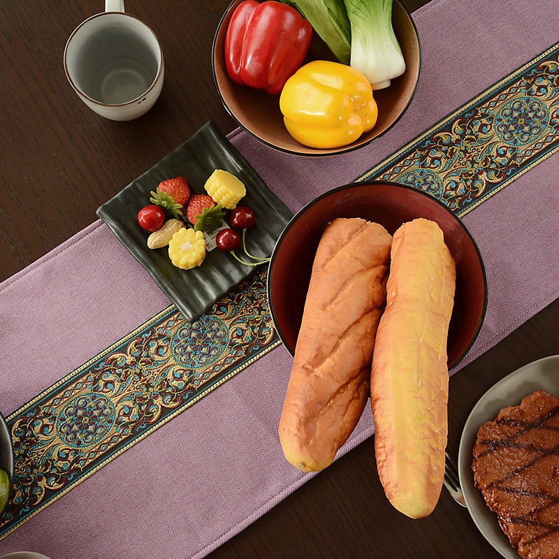 Khăn Trải Bàn Dài Bằng Vải Lanh Phong Cách Trung Hoa Đơn Giản Mới