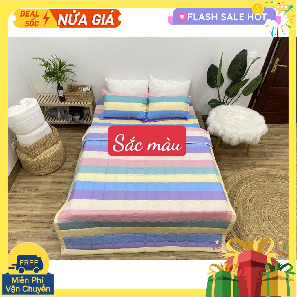 Chăn hè trần bông vải cotton poly 1m8x2m có tại kho hcm[sắc màu]