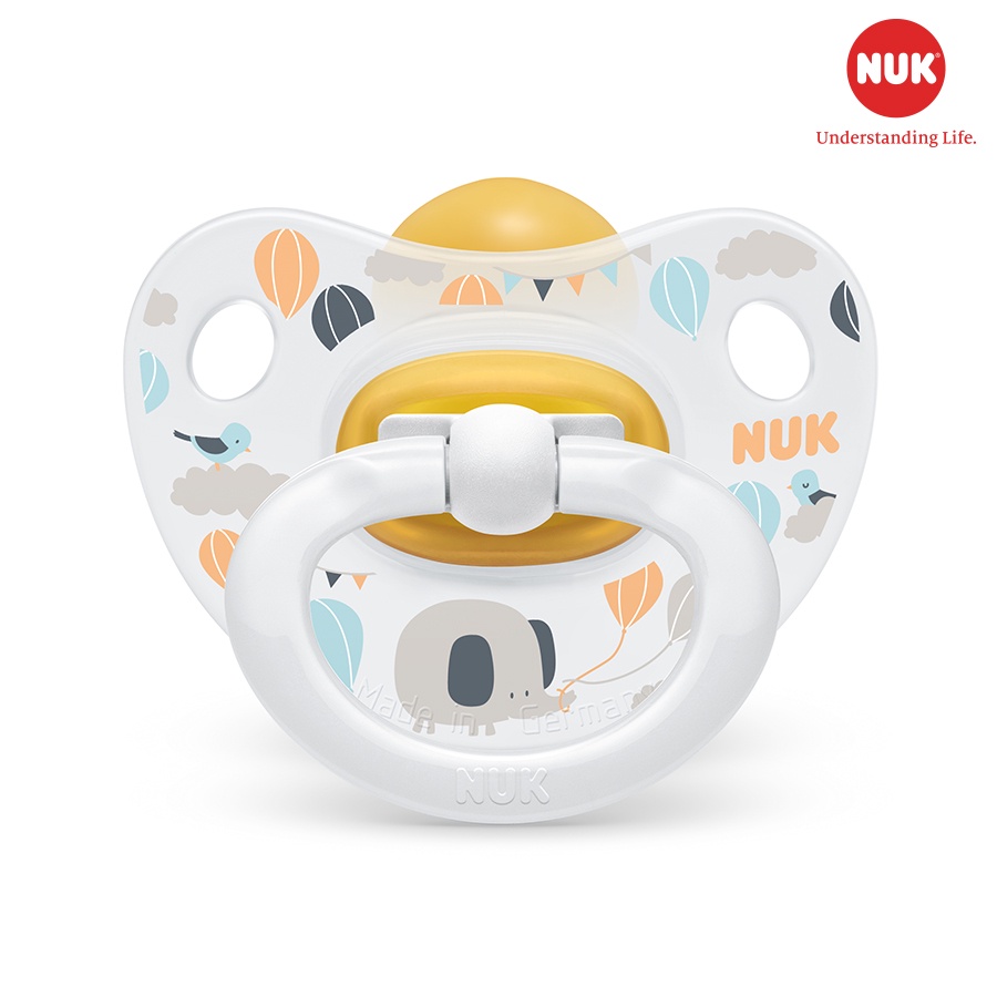 Bộ 2 ti giả NUK Happykids cao su 0-6M và 6-18M