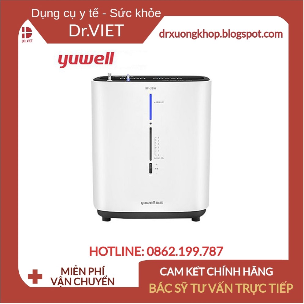 Máy tạo oxy 3 lít Yuwell 9F-3BW chính hãng đời mới-Cung cấp Oxy của cơ thể, giúp bổ sung Oxy tăng cường sức khỏe