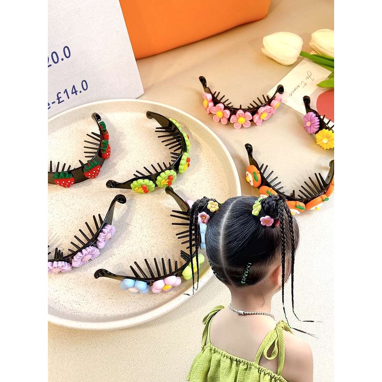 Kẹp Tóc Càng Cua Cỡ Lớn In Họa Tiết Hoạt Hình Dễ Thương Cho Bé Gái
