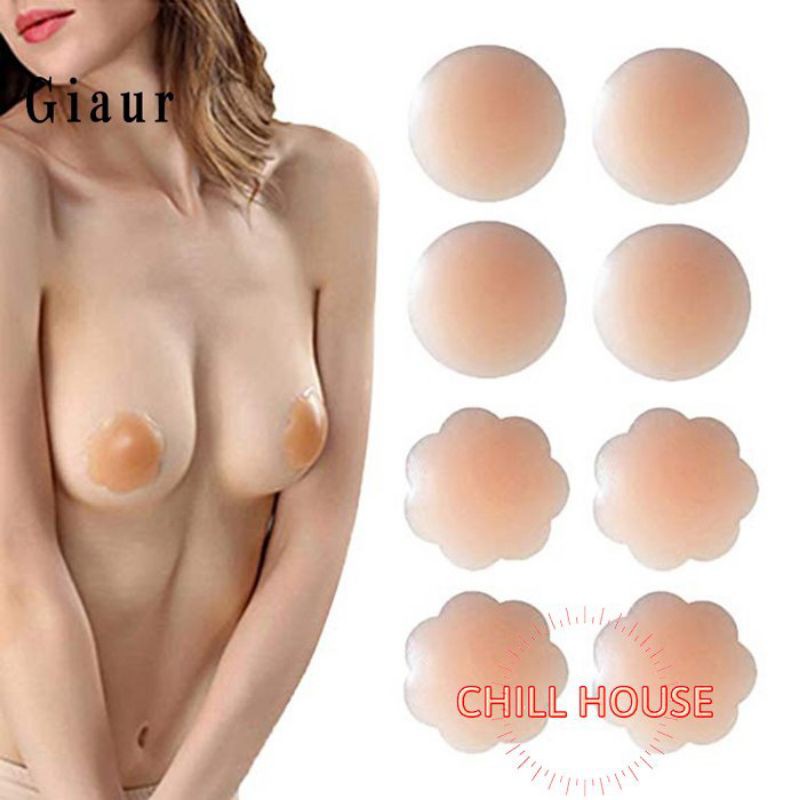 Dán nhũ hoa Silicol 6,5cm 2 loại Hoa và Tròn - CHILLHOUSE