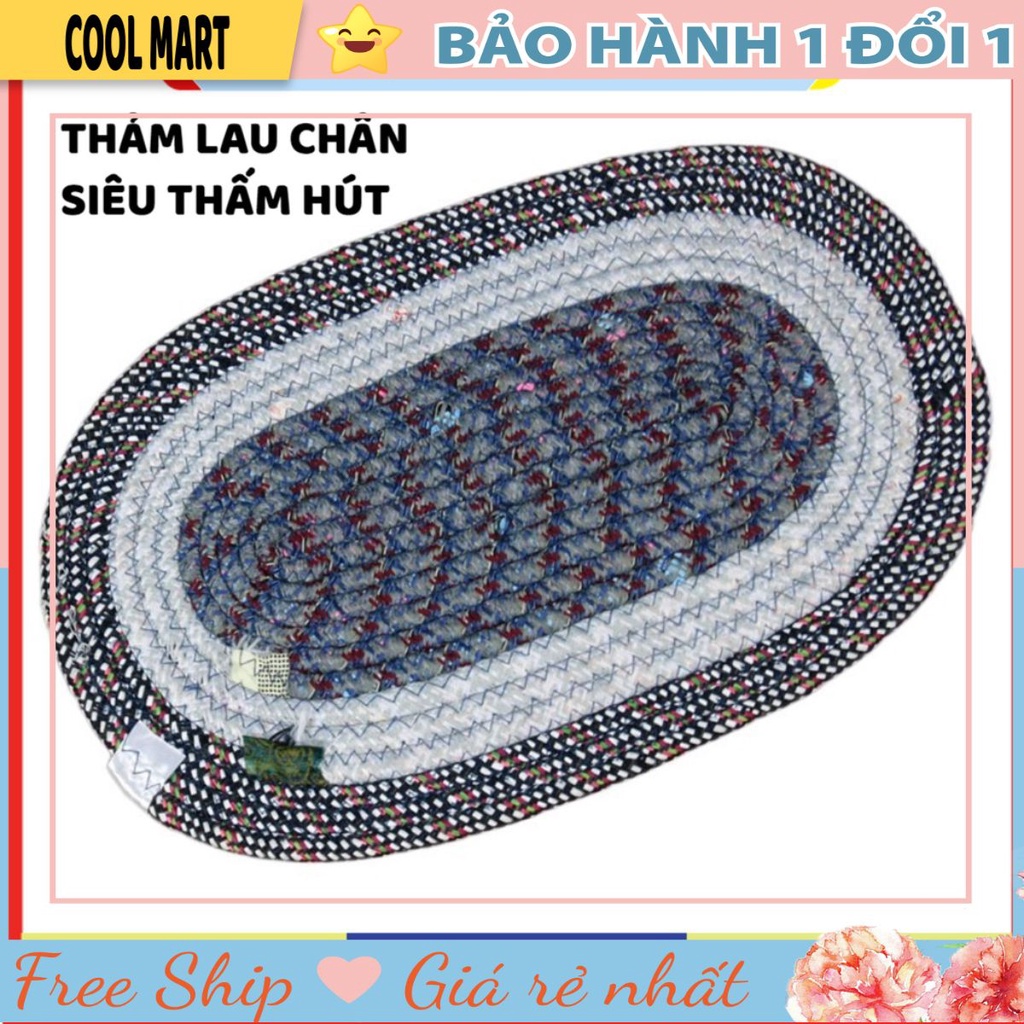 [GIÁ TỐT] Thảm Lau Chân Hình Bầu Dục Thấm Hút Nước