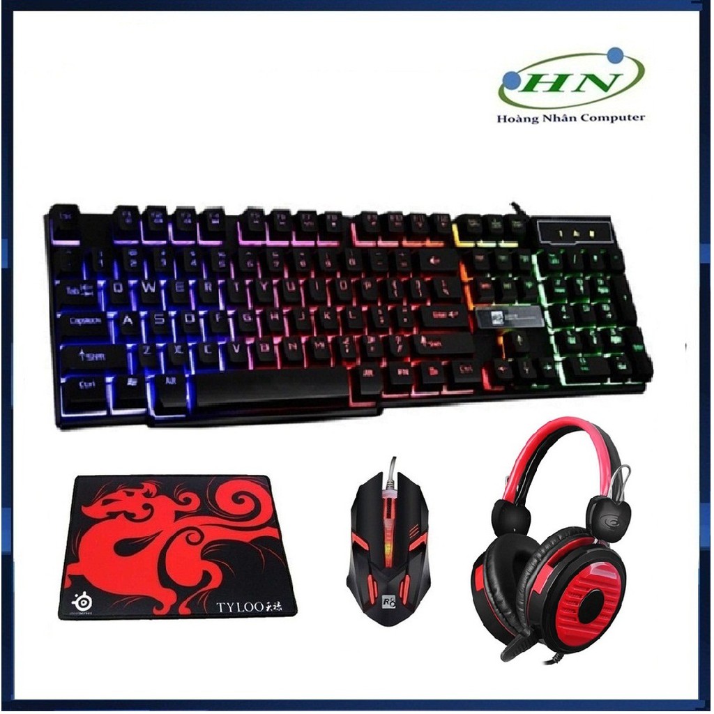 [Mã SKAMSALE03 giảm 10% đơn 200k] Bộ bàn phím R8 1822 và chuột game R8 1602 + Tặng Kèm Lót Chuột và Tai Nghe game YL