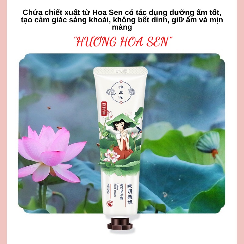 Kem dưỡng da tay chiết xuất từ hương hoa thiên nhiên cấp ẩm nuôi dưỡng và làm sáng da 30g Diki Store