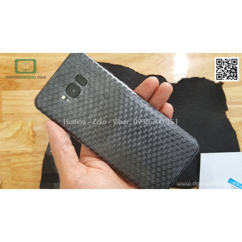 Miếng Dán Mặt Sau Samsung Galaxy S8 Plus Carbon