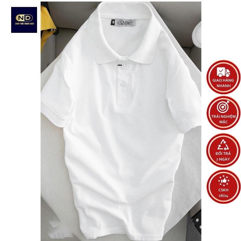 áo polo nam cổ dệt - ND shop thời trang nam - áo nam chất liệu cotton, co giãn tốt | BigBuy360 - bigbuy360.vn