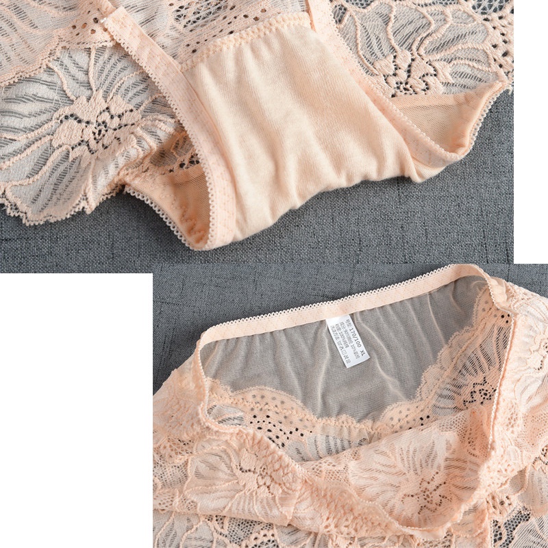 3 Quần Lót Ren Hoa Lưng Cao Thiết Kế Xuyên Thấu Quyến ZXYOUPING