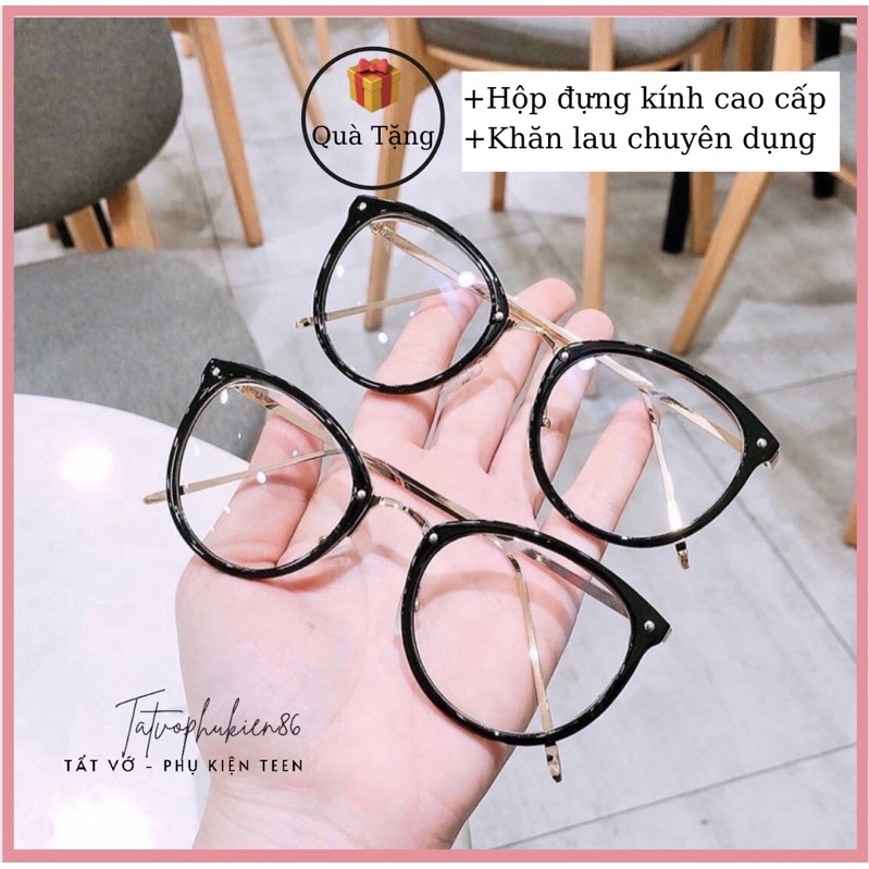 Kính mắt tròn SALE Gọng kính cận -nữ kim loại kiểu dáng thời trang Ulzzang Hàn Quốc hot trend KM8