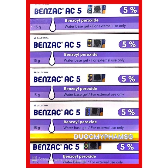 [ Bỏ sĩ ] Benzac AC 5% giảm mụn đỏ