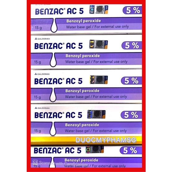 [ Bỏ sĩ ] Benzac AC 5% giảm mụn đỏ