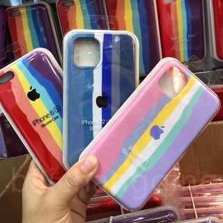 Ốp điện thoại silicon họa tiết cầu vồng cho iPhone12 12pro 12ProMax 12Mini 11 Pro Max X XR Xs Max 7Plus 8Plus 6 6S