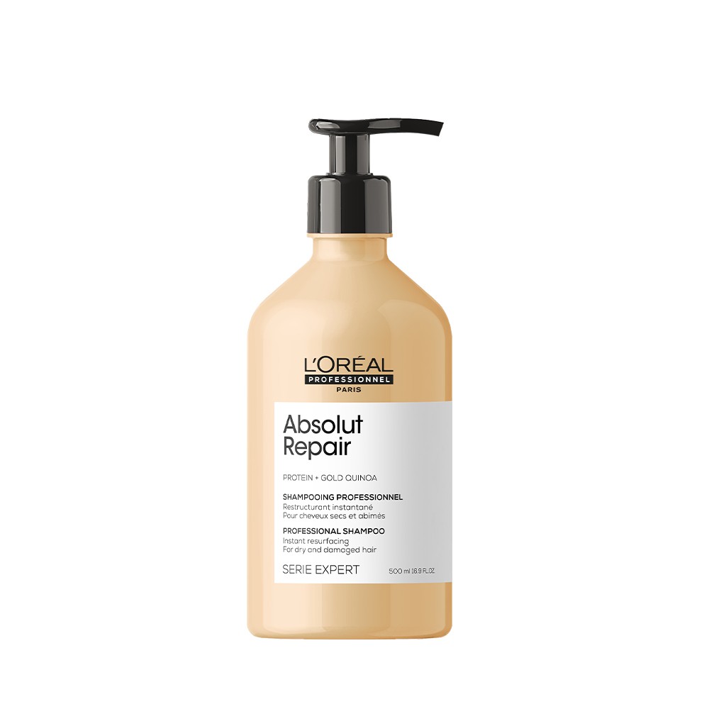 [Mã FMCGMALL giảm 8% đơn 250k] Dầu gội LOreal Professionnel phục hồi tóc hư tổn Serie Expert Absolut Repair Gold 500ml