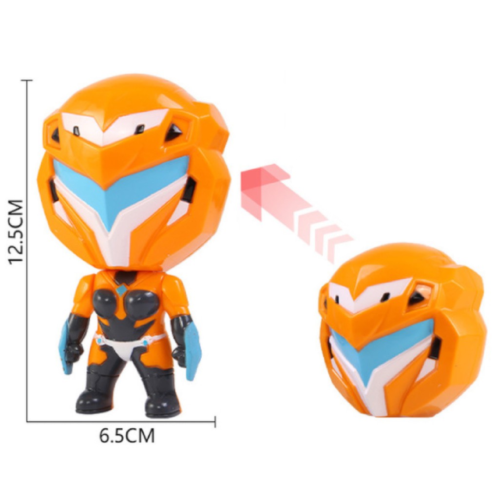 Đồ Chơi Siêu Nhân Trứng Gấp Gọn Biến Hình Ngộ Nghĩnh Khiến Bé Mê Mẩn Làm Móc Khóa Balo Nhựa ABS An Toàn Gtoys