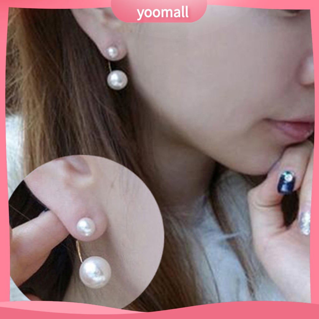 Khuyên tai nữ trang đính ngọc trai tạo hình độc đáo
