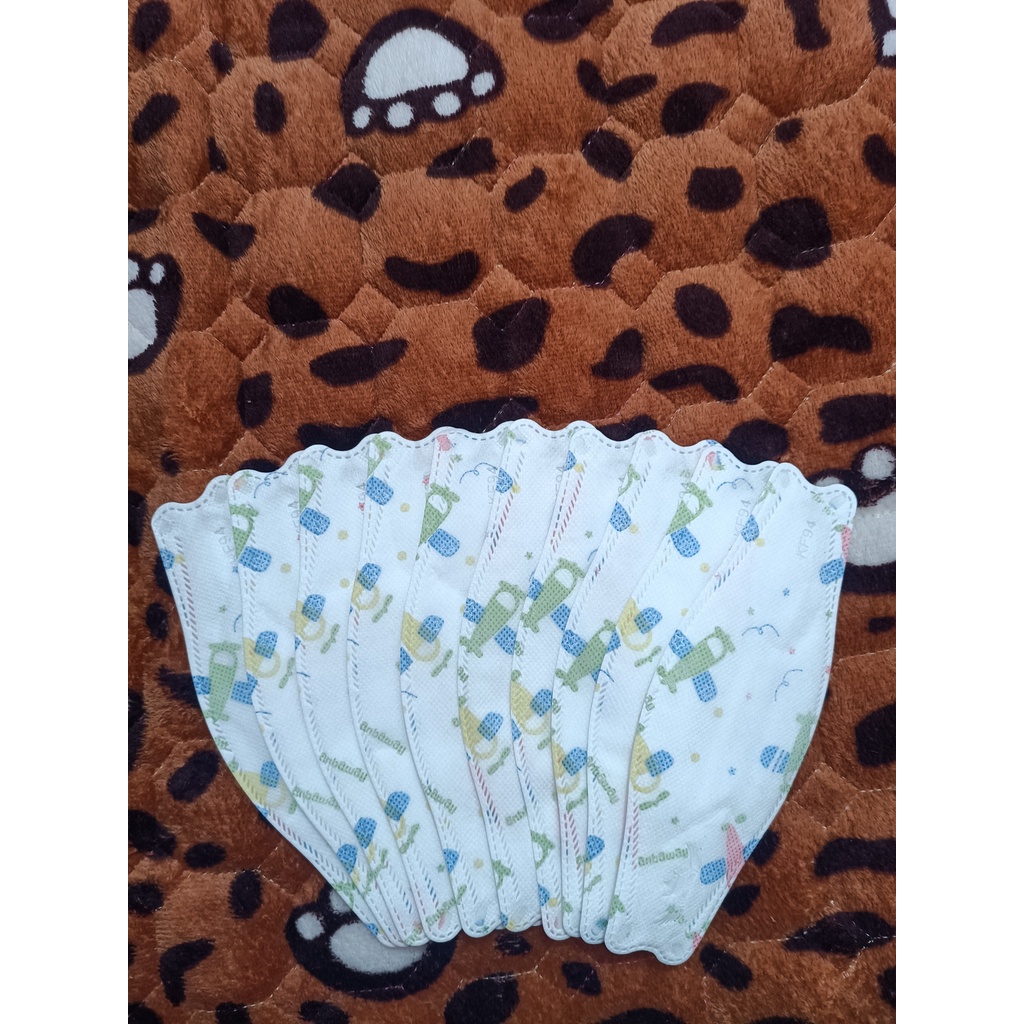 Set 50 chiếc khẩu trang KF94 trẻ em Hàn Quốc,khẩu trang cho bé 4d kháng khuẩn chống bụi mịn chính hãng