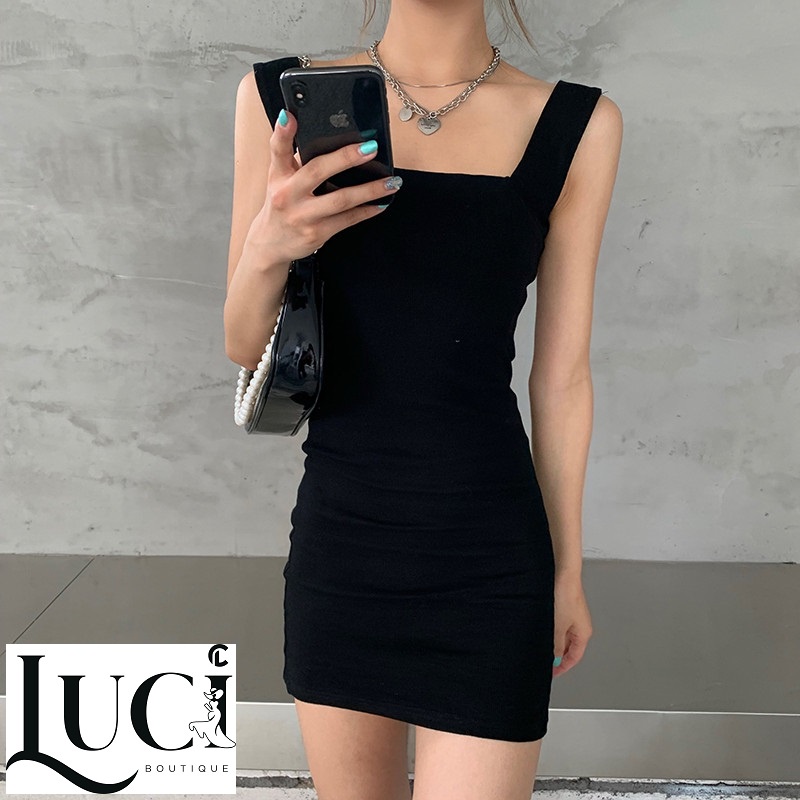 Đầm ôm body cổ vuông chất thun đẹp