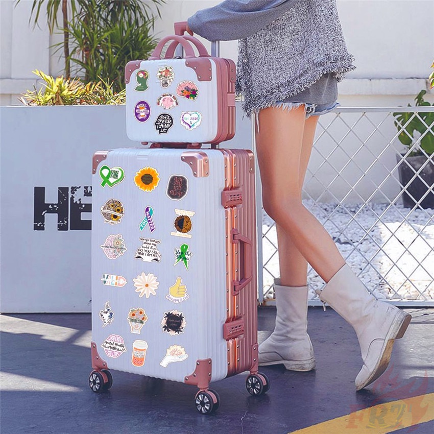 Bộ 100 Cái/Bộ ❉ Miếng Dán Nhận Thức Sức Khỏe Tâm Thần Slang Series A ❉ Miếng Dán Trang Trí Vali Laptop Ván Trượt DIY Thời Trang