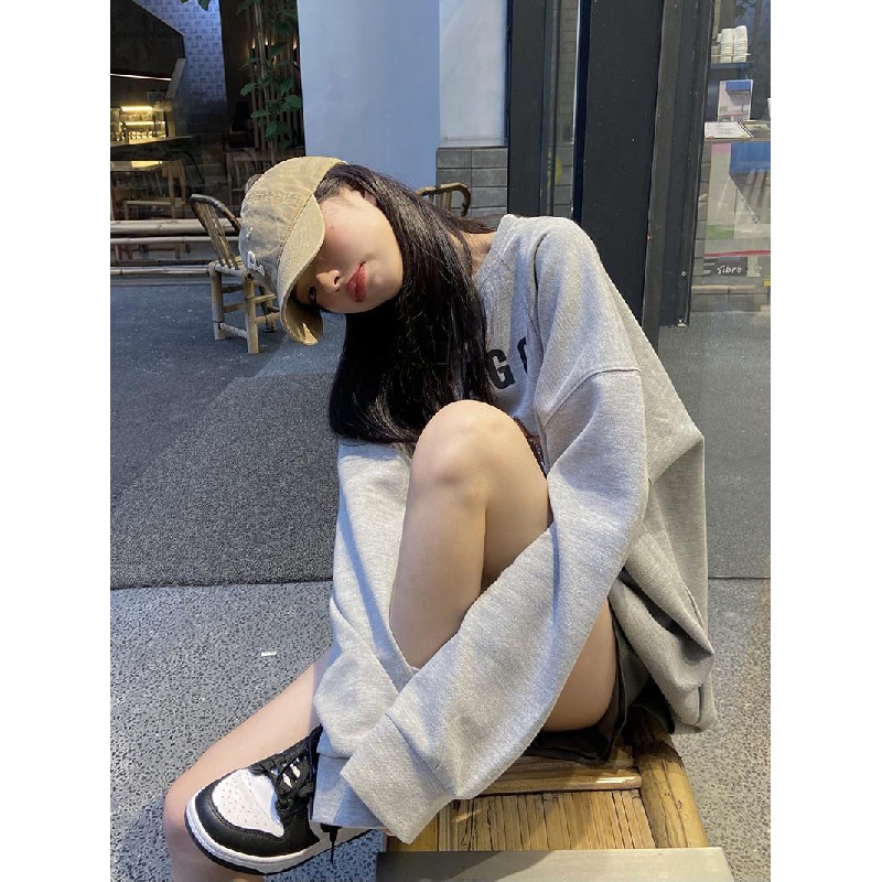 IMAODOU Áo Sweater Lông Cừu Cổ Tròn Dày Dặn Dáng Rộng In Họa Tiết Thời Trang Xuân Thu Hàn Quốc Mới Cho Nữ
