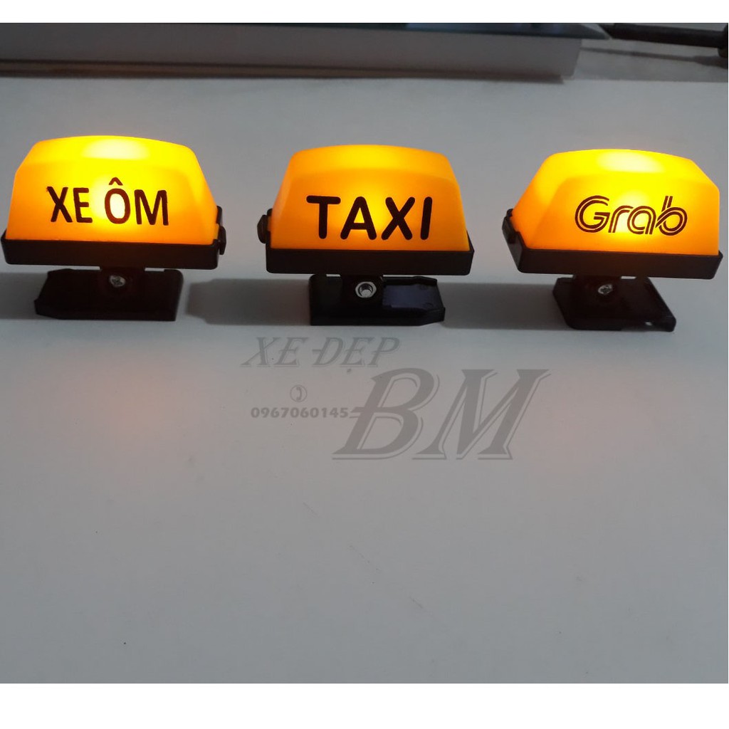 Đèn led TAXI gắn xe máy 2 mặt như nhau